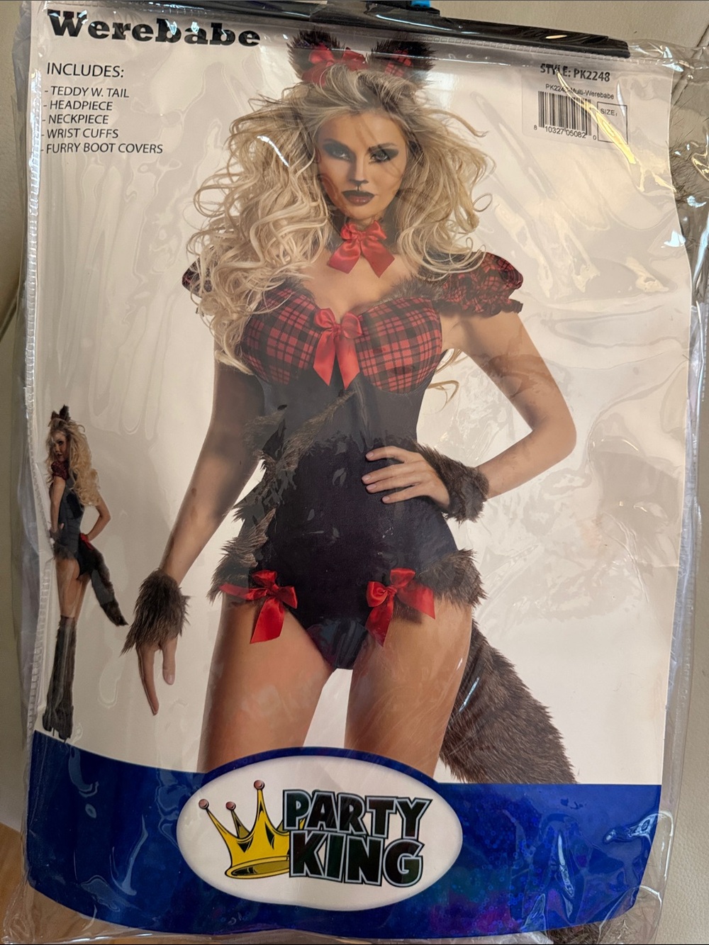 Party King Kids' Werebabe Costume — Black & Red